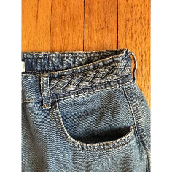 H&M Jeans Womens 14 Wide High Waist Wide Leg Braided Waist 20% Recycled 1266758 - Picture 4 of 6